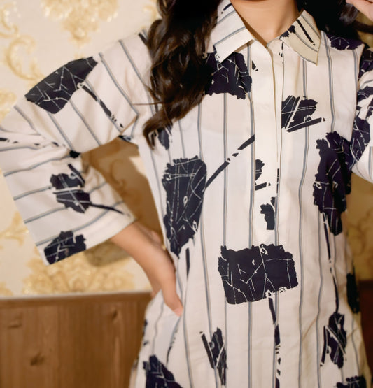 Unstitched Printed Lawn 2 Piece (Shirt/Trouser)