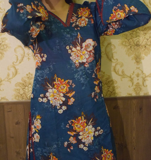 Unstitched Printed Lawn 2 Piece (Shirt/Trouser)