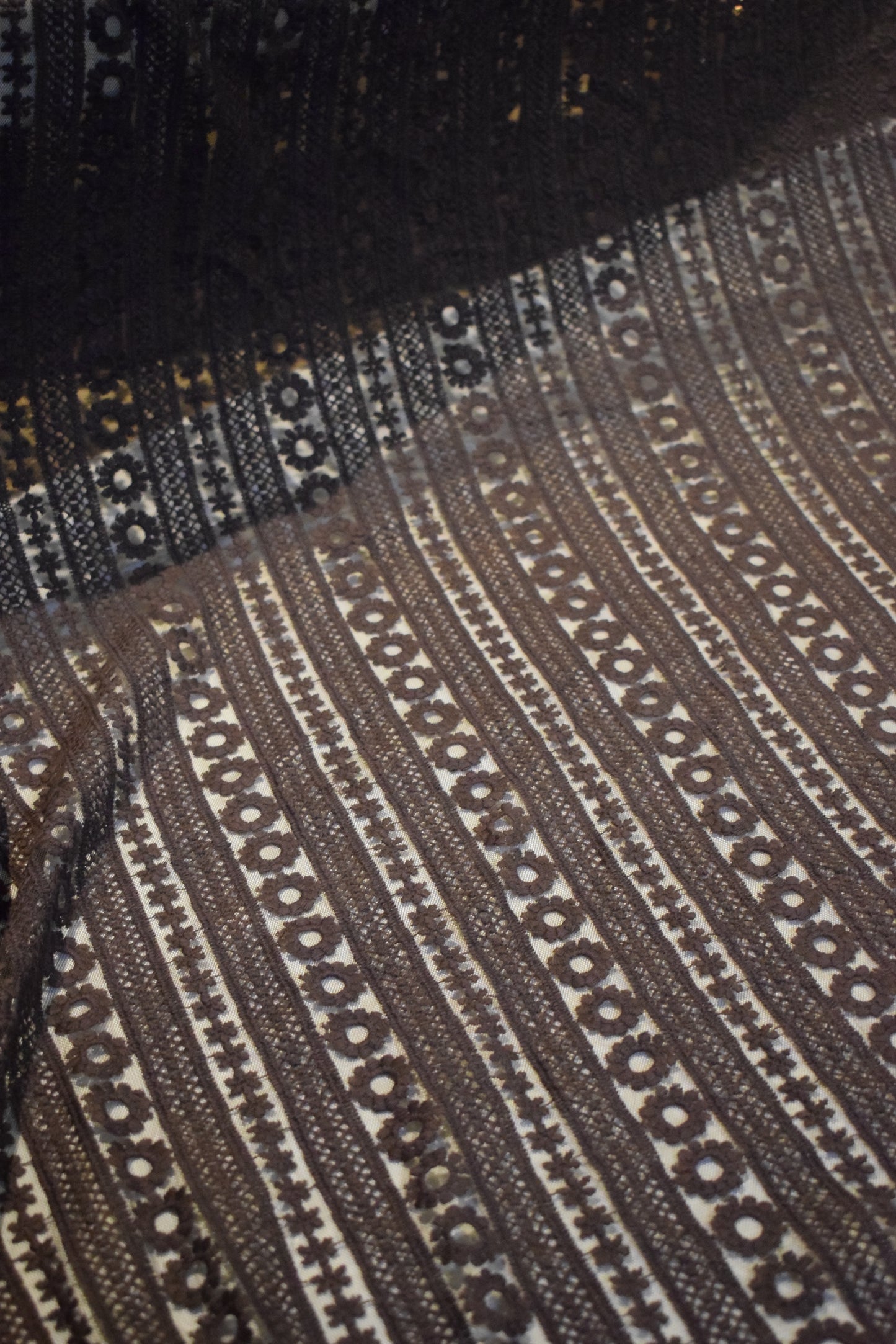 Unstitched Embroided Net Shirt