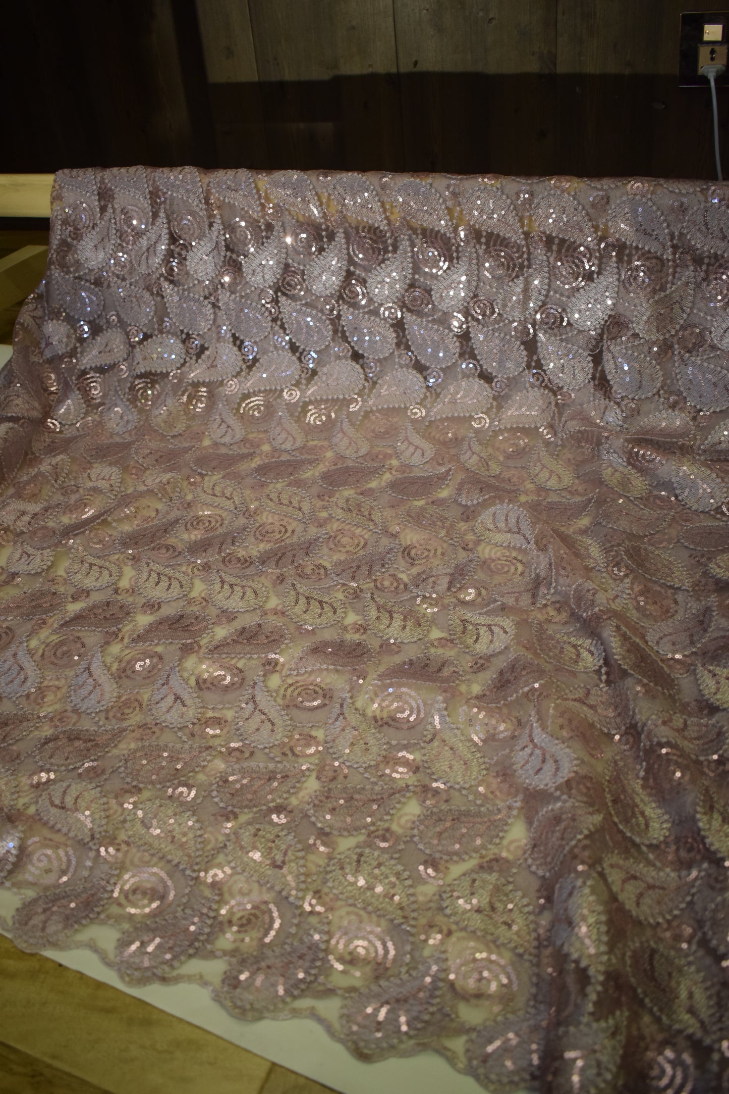 Unstitched Sequin Net Shirt