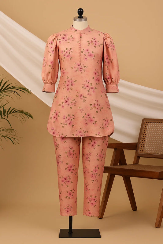 Unstitched Crepe Silk 2pc (Shirt/Trouser)