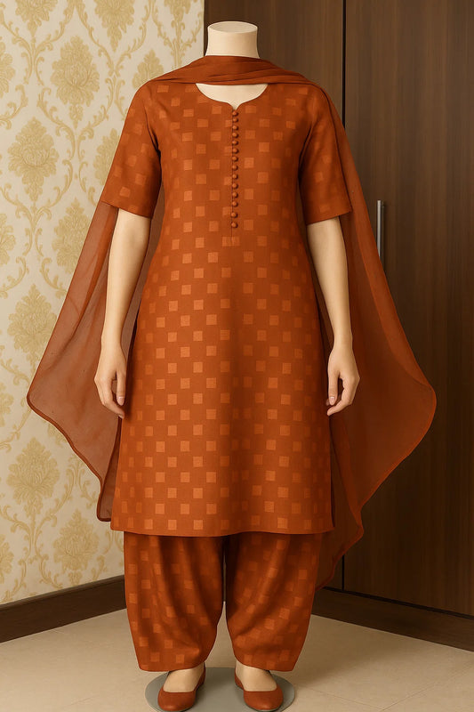 Unstitched 2pc Silk Jacquard (Shirt/Trouser)