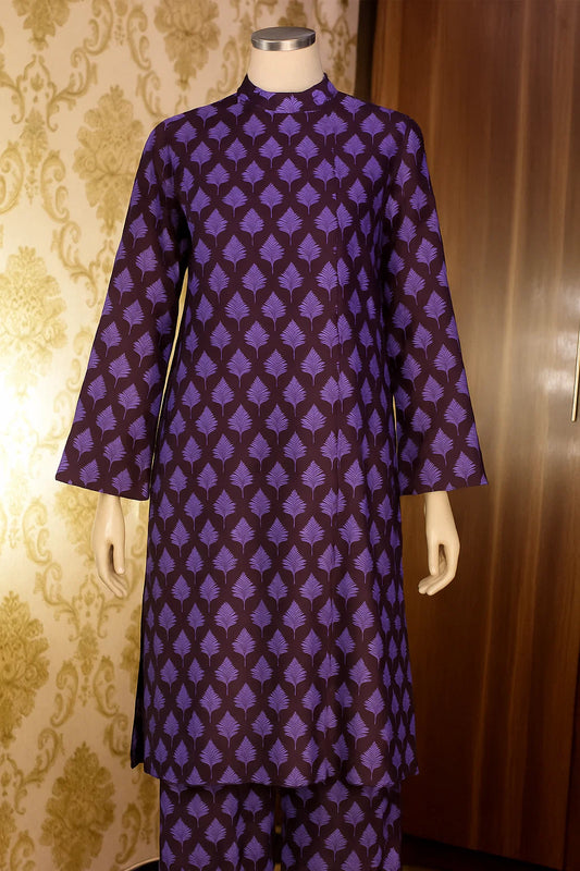 Unstitched Crepe Silk 2pc (Shirt/Trouser)