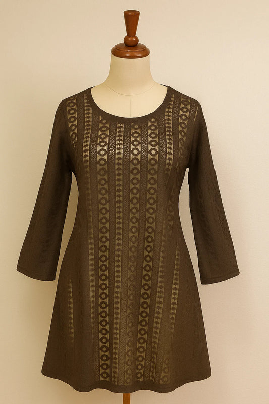 Unstitched Embroided Net Shirt