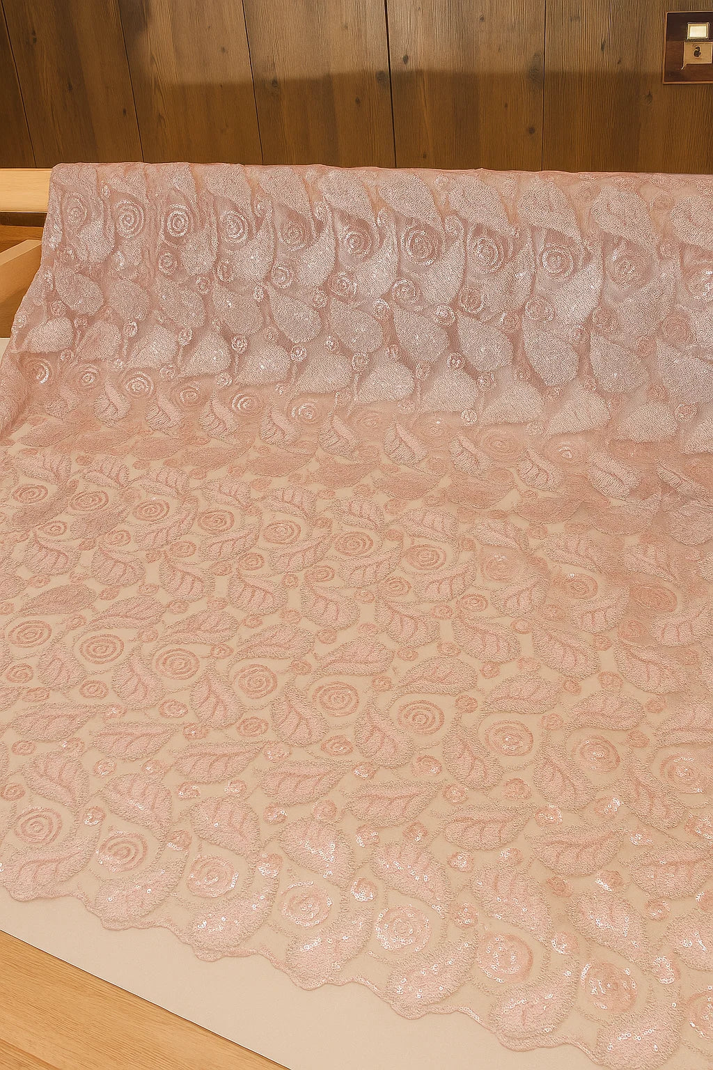 Unstitched Sequin Net Shirt
