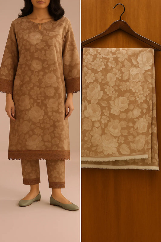 Unstitched 2Pc Linen Shirt/Trouser