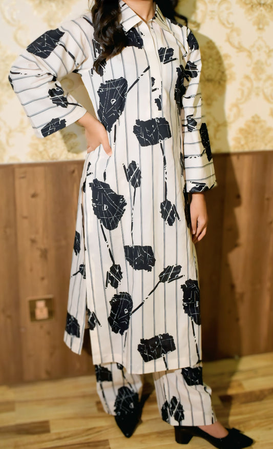 Unstitched Printed Lawn 2 Piece (Shirt/Trouser)