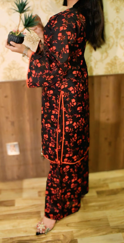 Unstitched Printed Lawn 2 Piece (Shirt/Trouser)