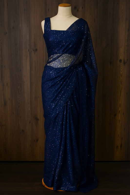 Unstitched Sequin net