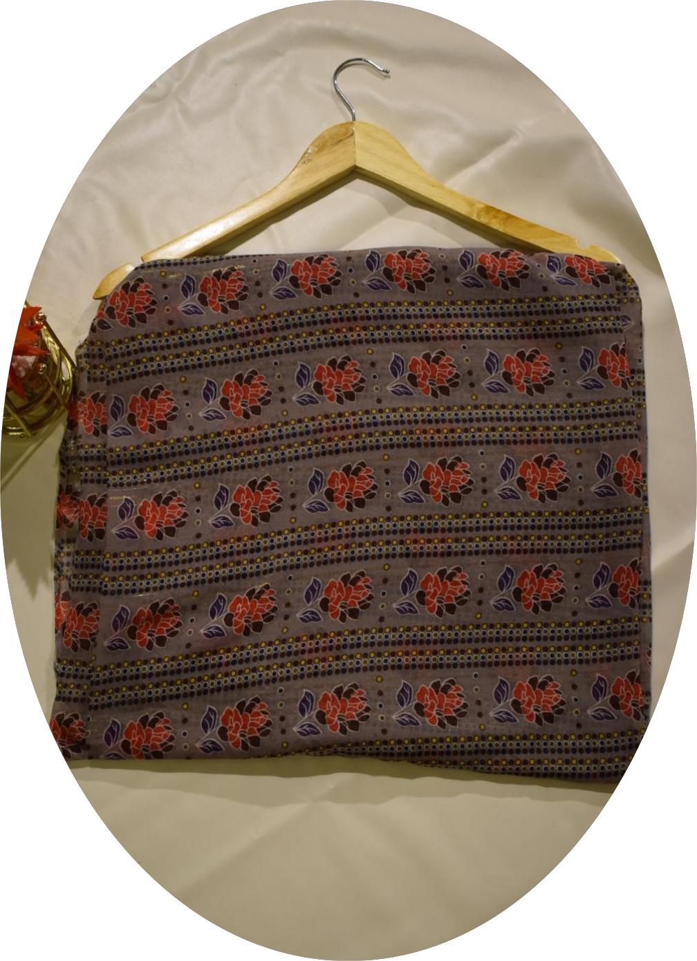 Unstitched lawn print 2 piece (Shirt/Trouser)
