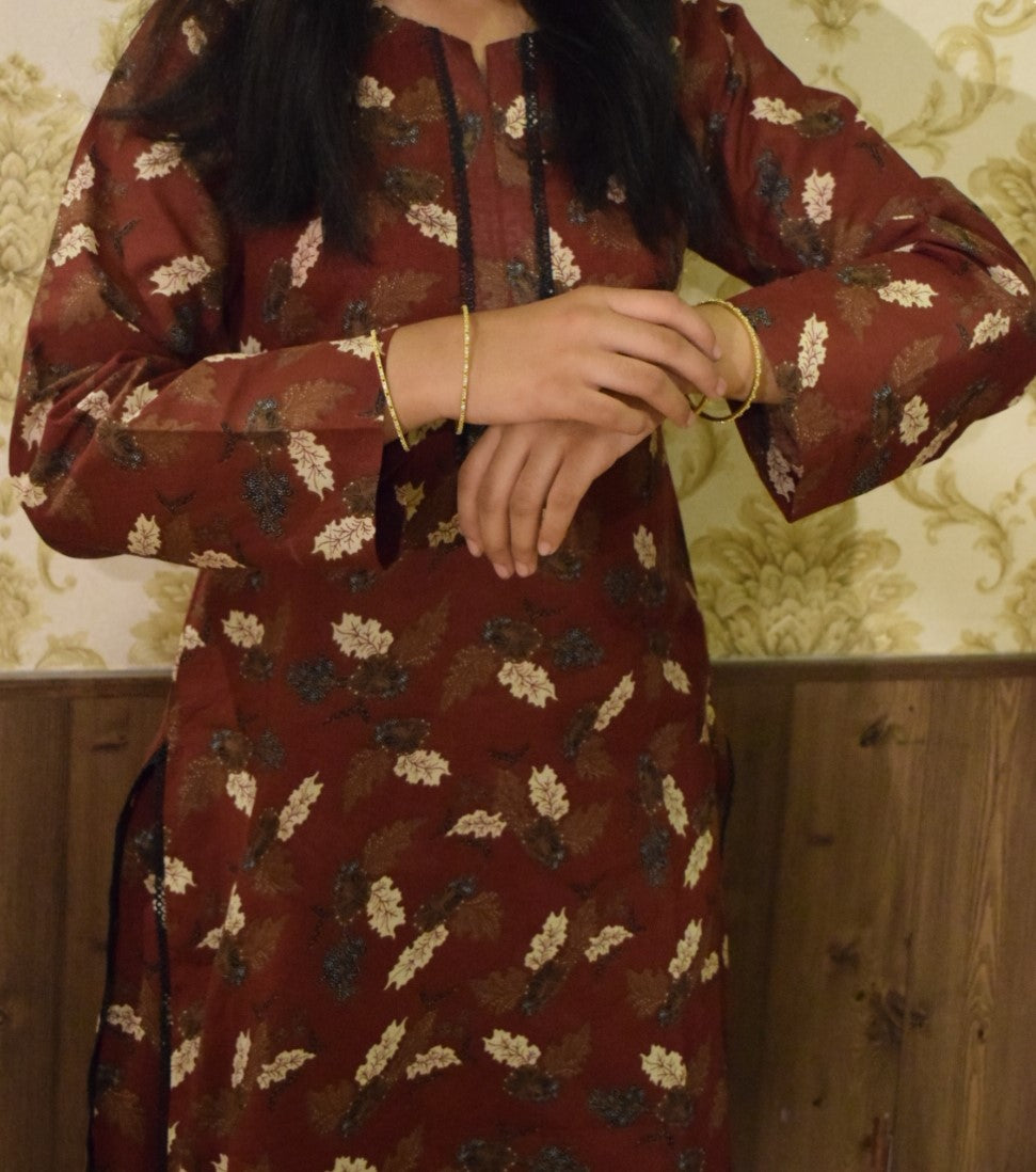 Unstitched Lawn Print 2 Piece (Shirt/Trouser)