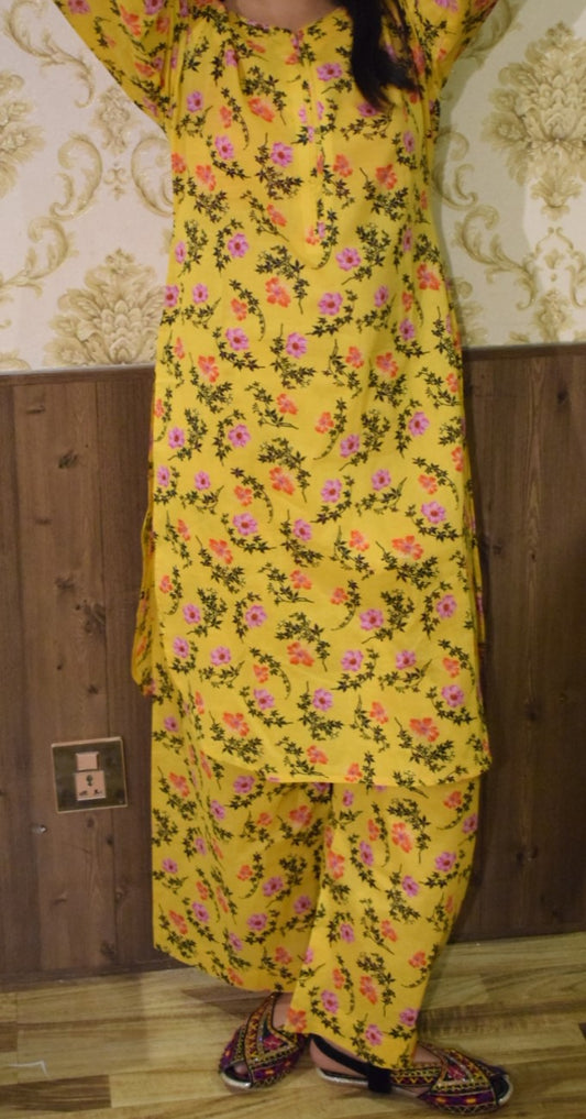 Unstitched Printed Lawn 2 Piece (Shirt/Trouser)