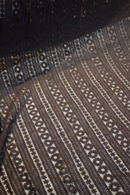 Unstitched Embroided Net Shirt