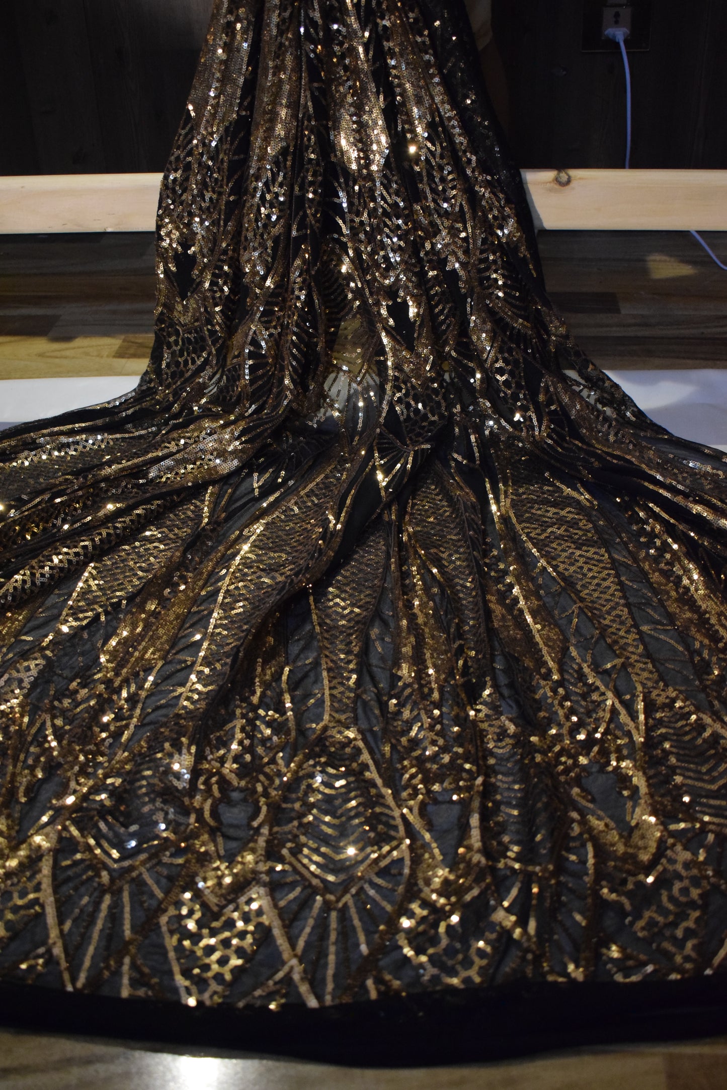 Sequin Emboided Net Shirt
