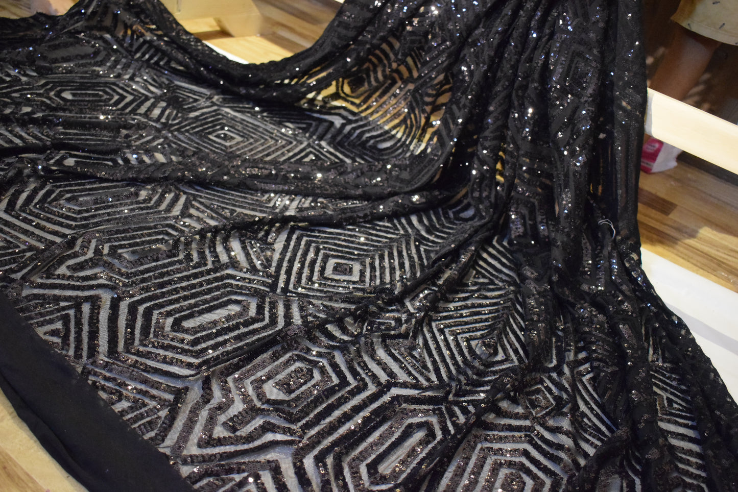 Sequin Embroided Net Shirt