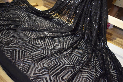 Sequin Embroided Net Shirt