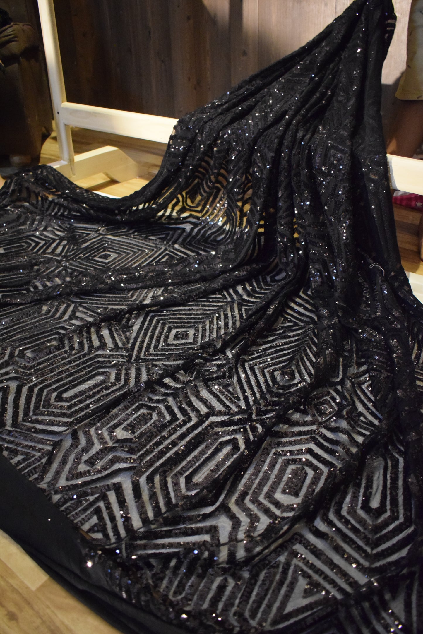 Sequin Embroided Net Shirt