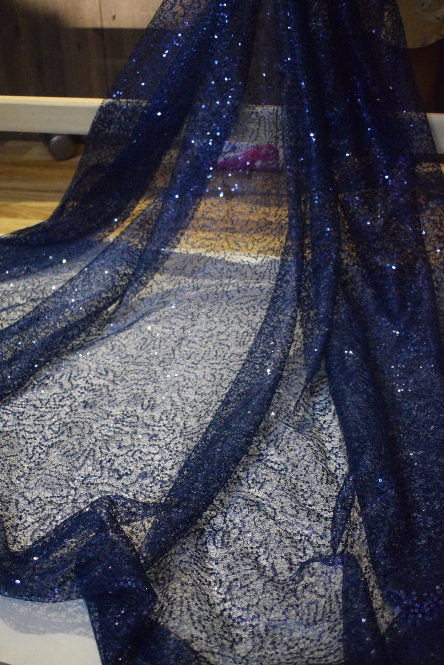 Unstitched Sequin net