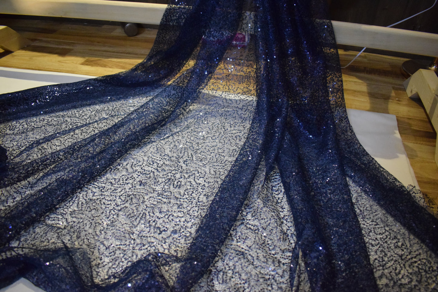 Unstitched Sequin net