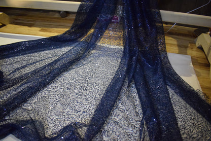 Unstitched Sequin net