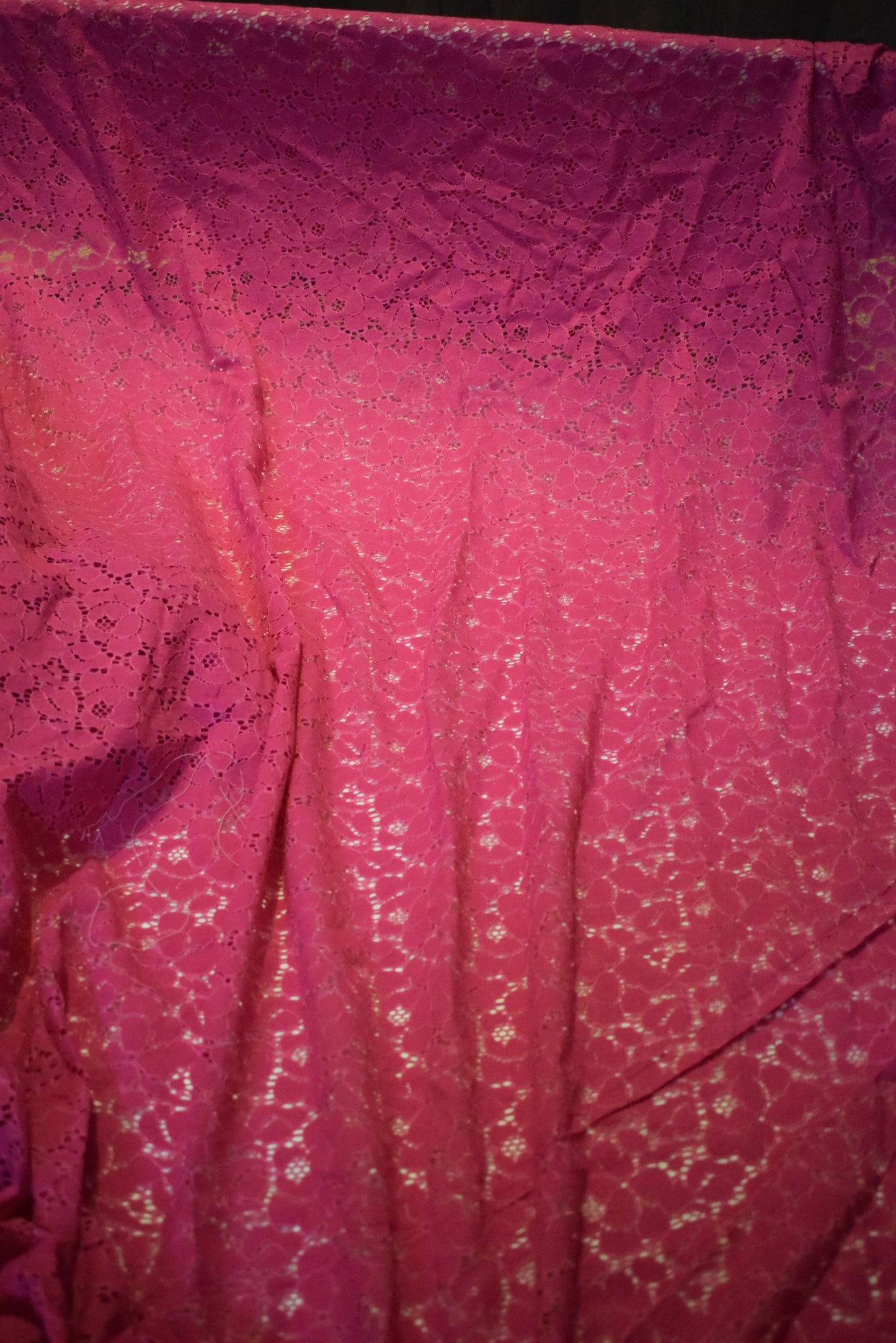 Unstitched Floral Lace Net Shirt