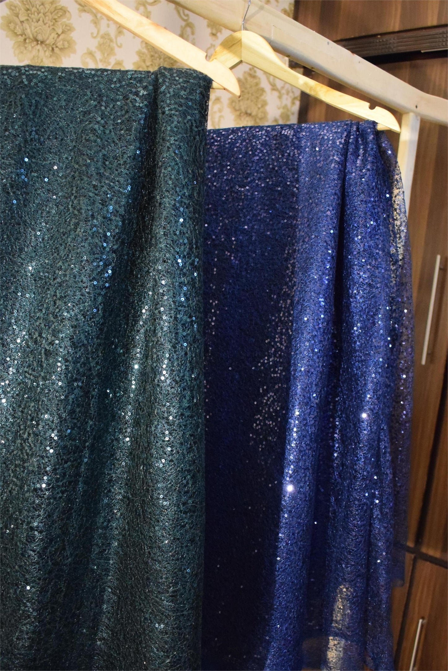 Unstitched Sequin net