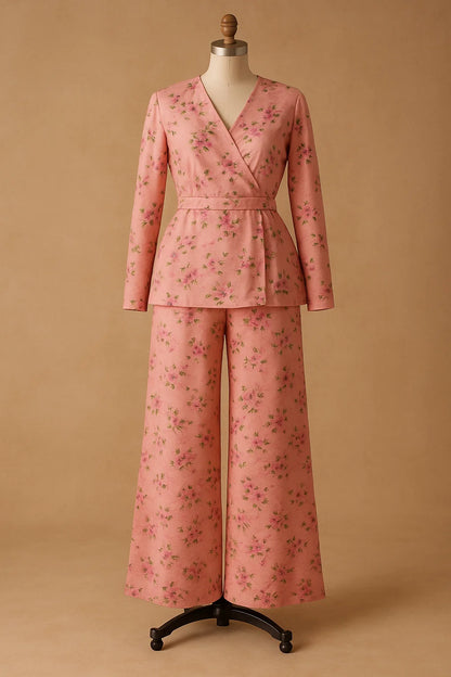 Unstitched Crepe Silk 2pc (Shirt/Trouser)