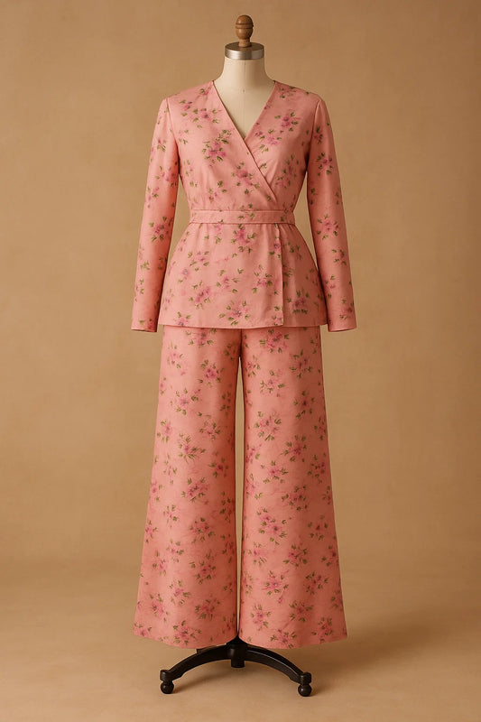 Unstitched Crepe Silk 2pc (Shirt/Trouser)