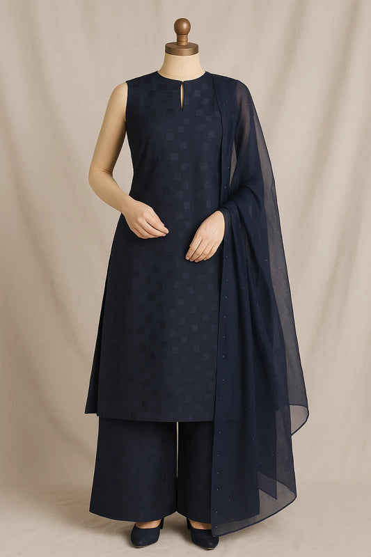 Unstitched 2pc Silk Jacquard (Shirt/Trouser)