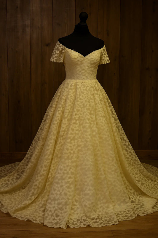 Unstitched Embroided Net Shirt