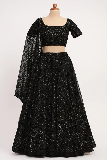 Unstitched Embroided Net Shirt