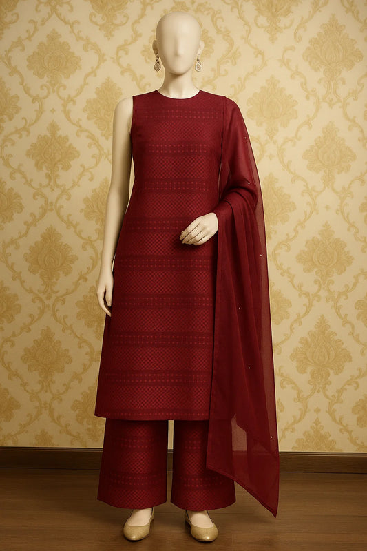 Unstitched 2pc Silk Jacquard (Shirt/Trouser)