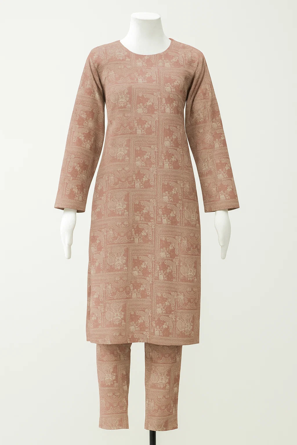 Printed Denim Cotton Unstitched 2-Piece (Shirt/Trouser)
