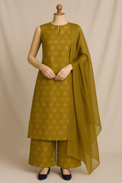 Unstitched 2pc Silk Jacquard (Shirt/Trouser)