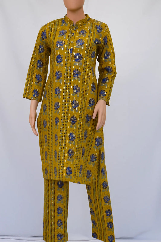 Unstitched lawn print 2 piece (Shirt/Trouser)