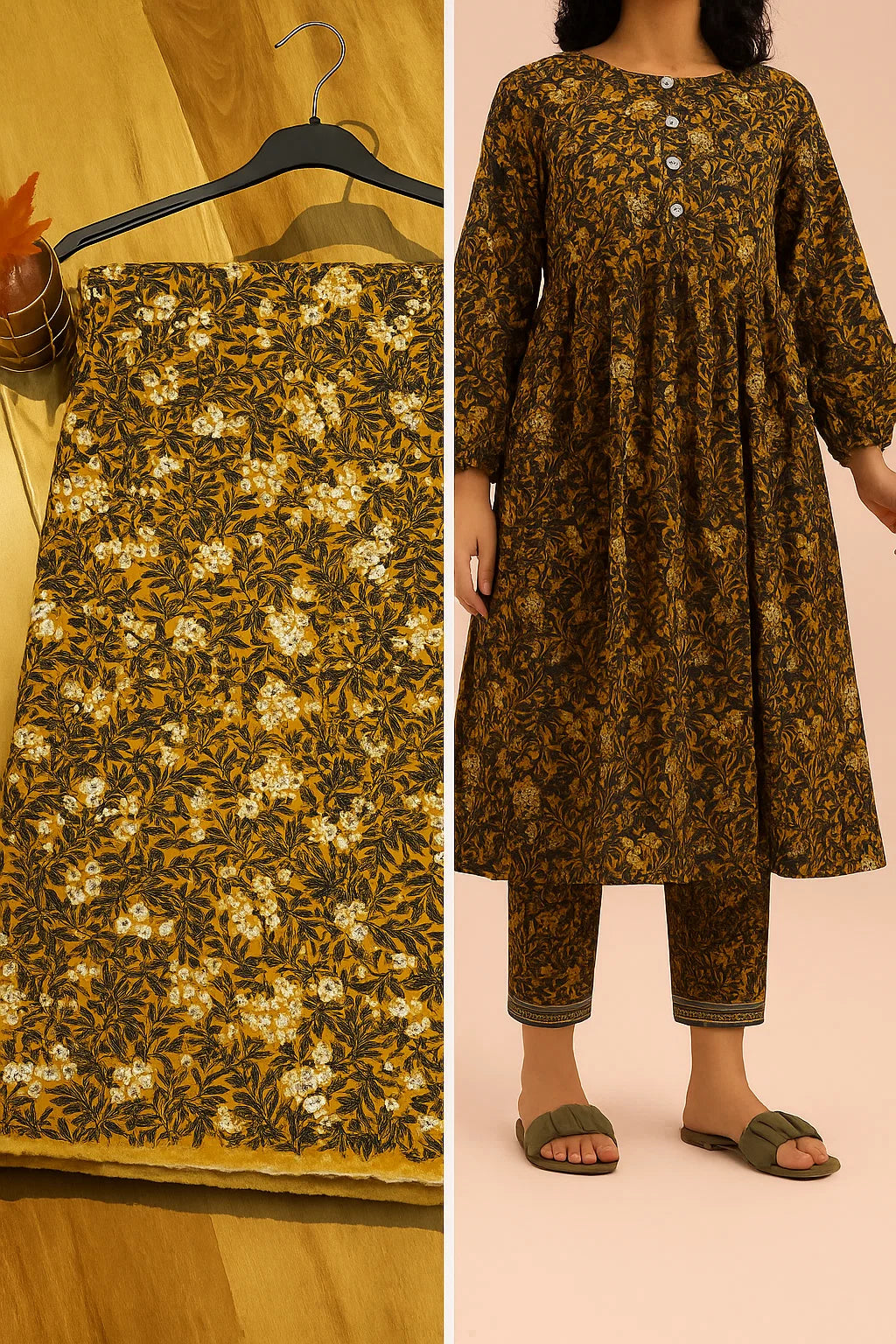 Unstitched 2pc Linen Shirt/Trouser