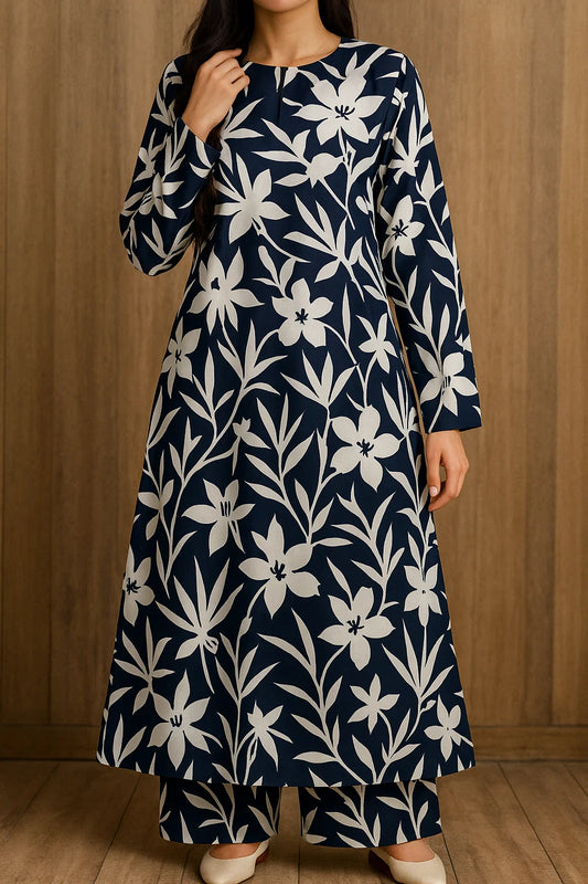 Unstitched 2pc Silk Linen Shirt/Trouser